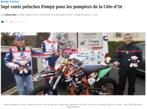 Sept cents peluches Pompy pour les pompiers de la Côte-d’Or